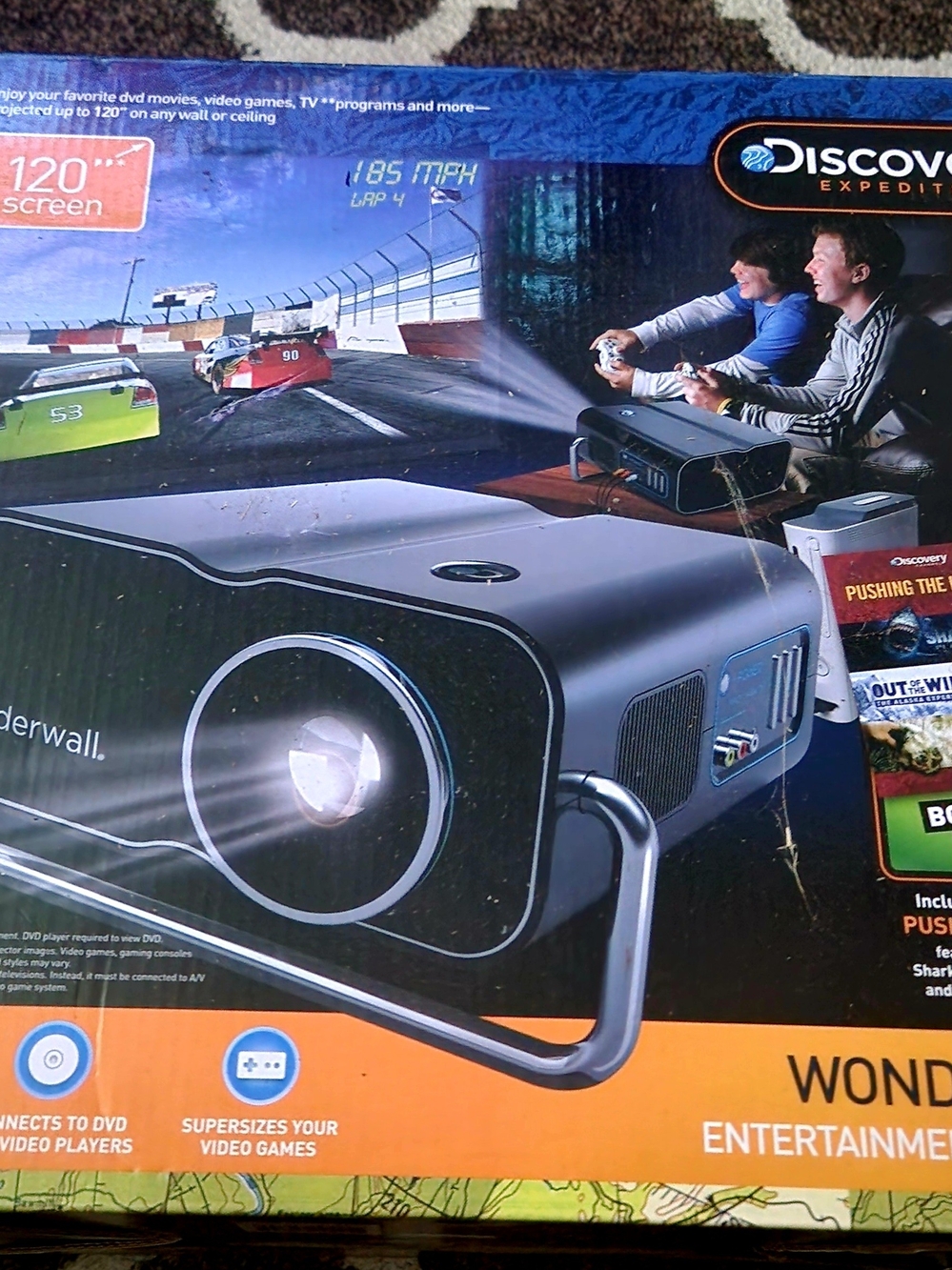 Discovery Silver Black Portable Home Theater Projector